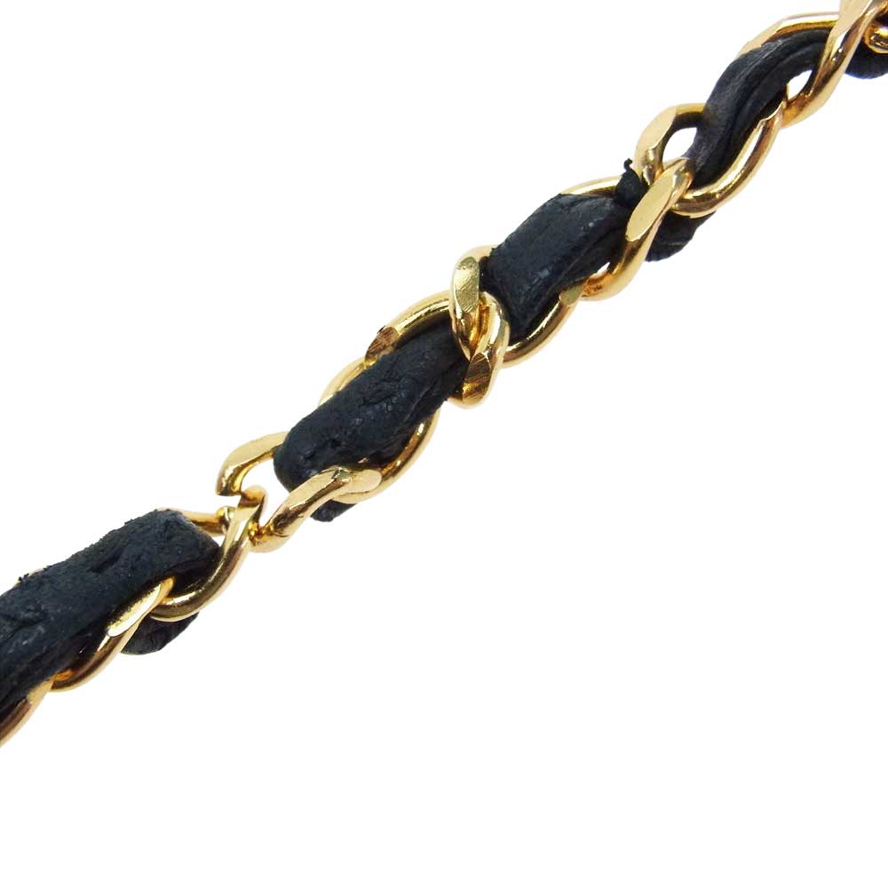 CHANEL シャネル マトラッセ ダブルフラップ ゴールド金具 ダブルチェーン ショルダーバッグ ブラック系【中古】