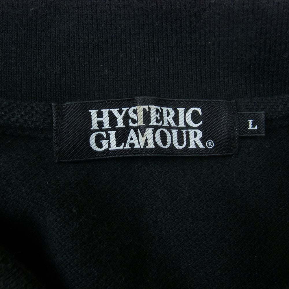 HYSTERIC GLAMOUR ヒステリックグラマー 4CH-0543 ガールプリント ポロ 半袖 シャツ ブラック系 L【中古】