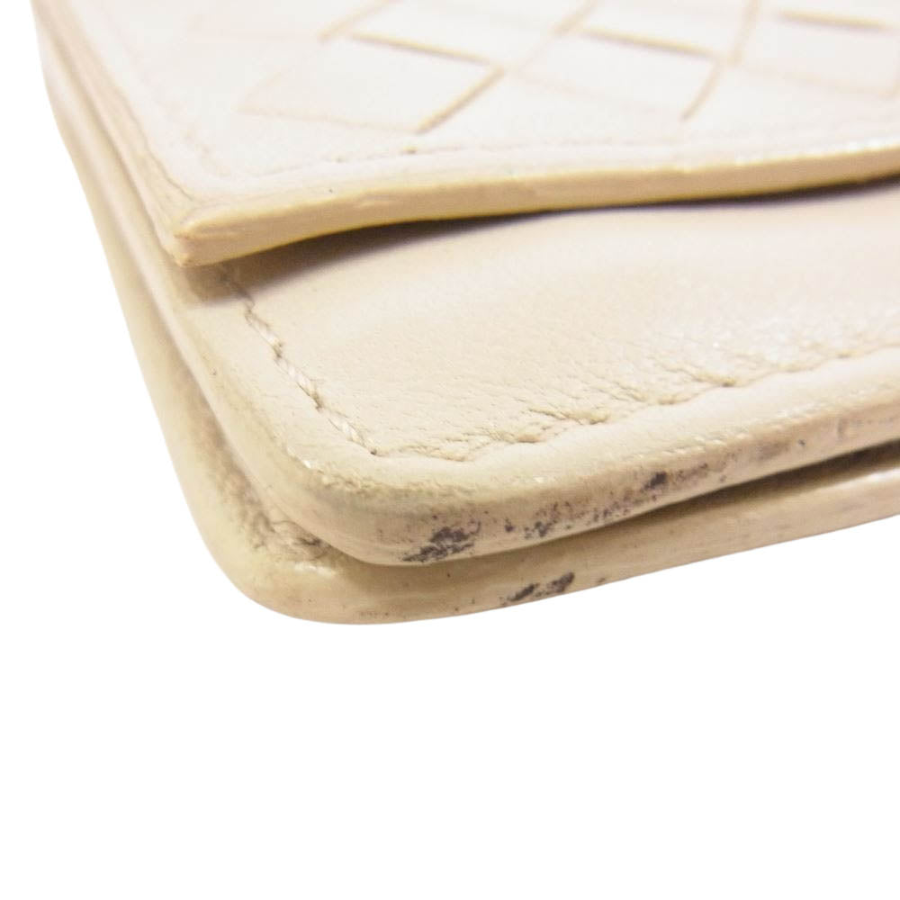 BOTTEGAVENETA ボッテガヴェネタ イントレチャート カードケース オフホワイト系【中古】