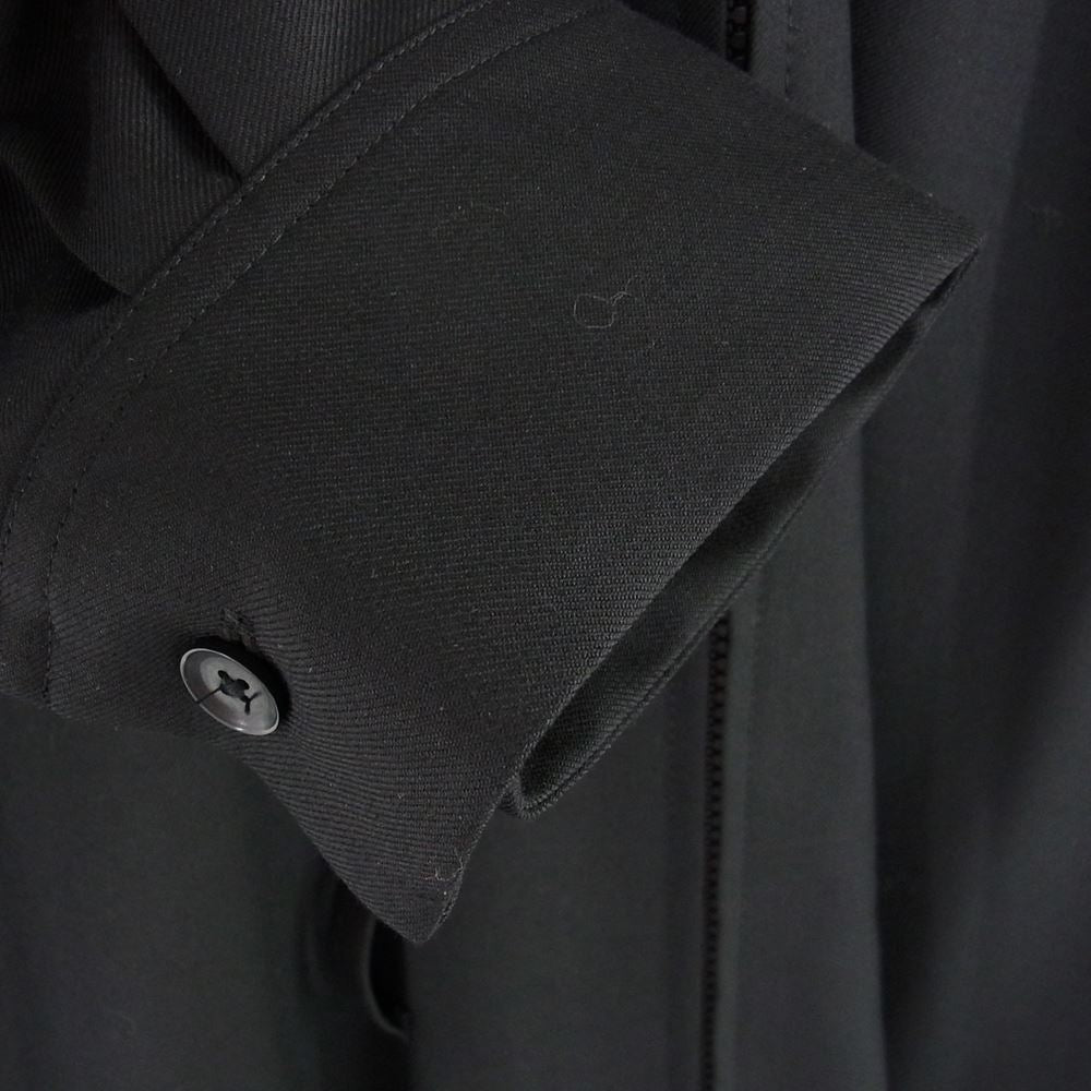 Yohji Yamamoto ヨウジヤマモト GroundY 21SS GT-D01-100 T/W Gabardine Inseam Buttons Overalls グラウンドワイ TWギャバジン 2WAY フルジップ オーバーオール ブラック系 3【美品】【中古】