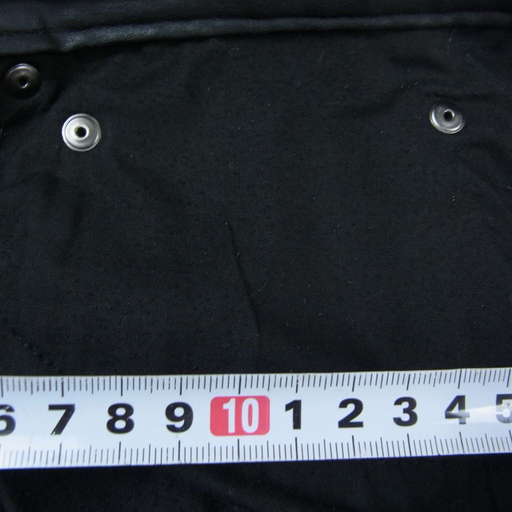 メルヴィンス 裾スナップボタン フェイクレザー ストレッチ スキニー パンツ ブラック系 34【中古】