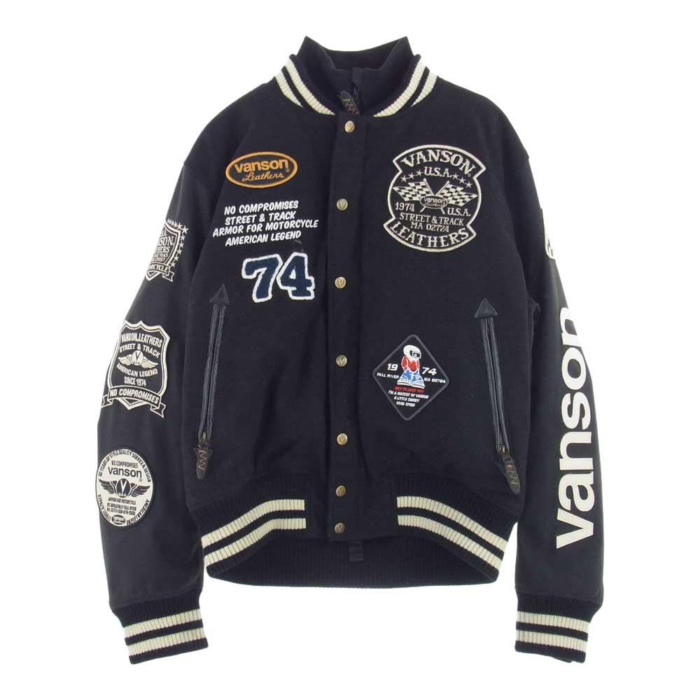 VANSON バンソン VS21101W AWARD JACKET ロゴパッチ ナイロン メルトン