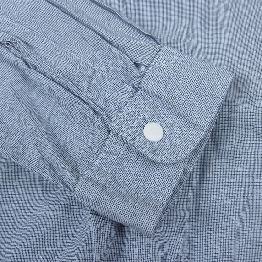 YAECA ヤエカ 161064 EXCLUSIVE FABRIC スナップボタン 長袖 シャツ ネイビー系 XL【中古】