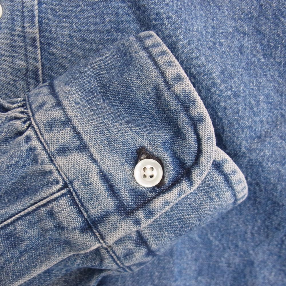 アプレッセ 22SS 22SAP-02-03H BD Denim Shirt ボタンダウン 長袖 デニムシャツ インディゴブルー系 1【中古】