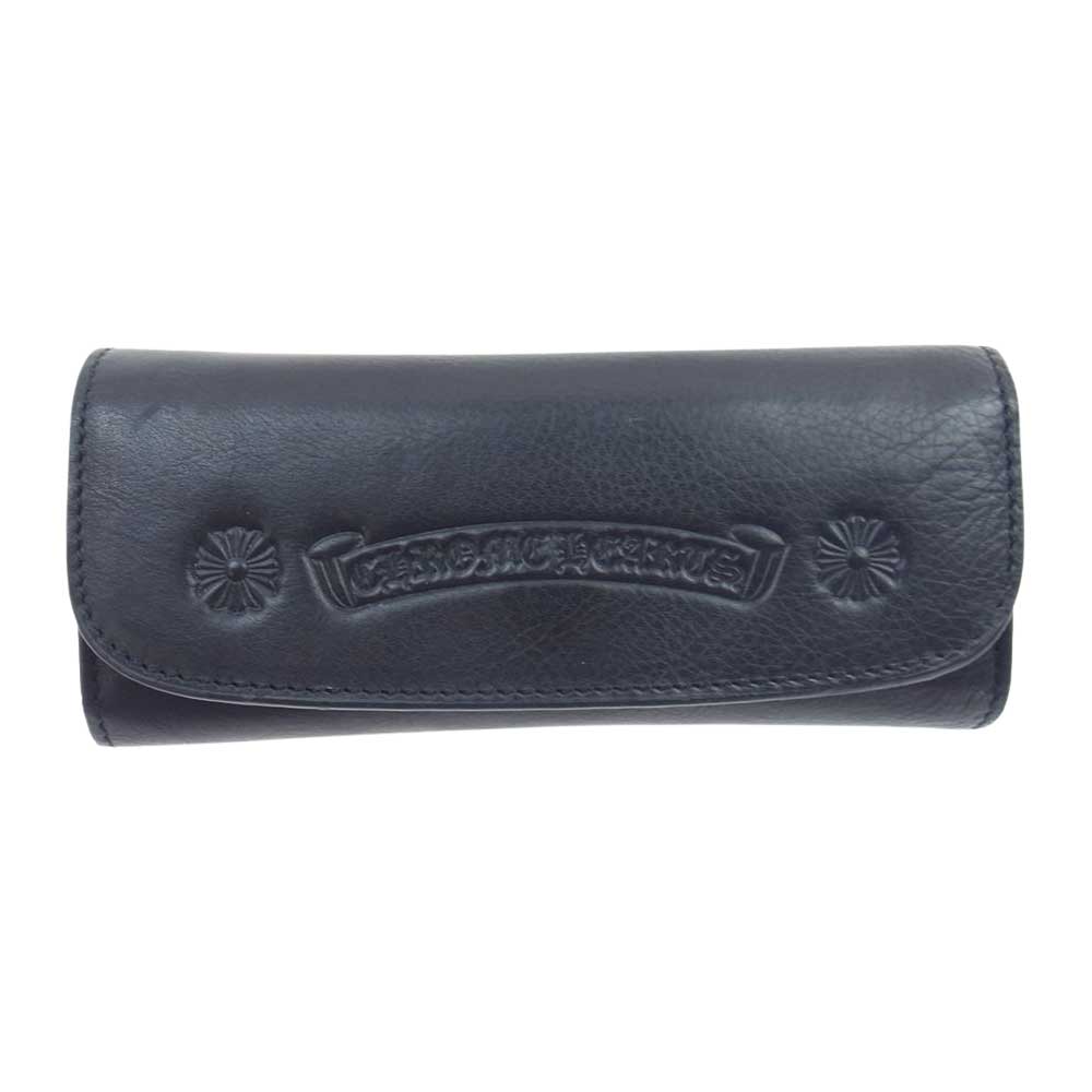 CHROME HEARTS クロムハーツ(原本無) SPLAT-A BSフレア テンプル ウェリントン 眼鏡 アイウェア 度入り ブラック系【中古】