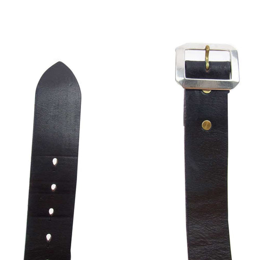 ADDICT CLOTHES アディクトクローズ NARROW GARRISON BELT ナロー ギャリソン レザー ベルト ブラック系 30【中古】