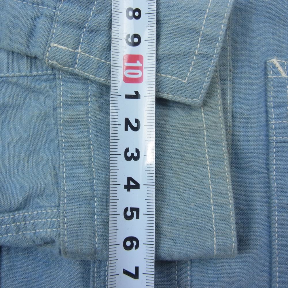 FULLCOUNT フルカウント 4811 TRIPLE STITCH CHAMBRAY SHIRTS トリプルステッチ シャンブレー シャツ インディゴブルー系 36【中古】