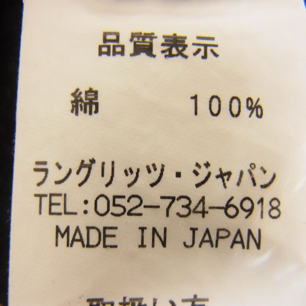 LANGLITZ LEATHERS ラングリッツレザーズ PRINT TEE プリント Tシャツ ブラック系 ライトグリーン系 S【中古】