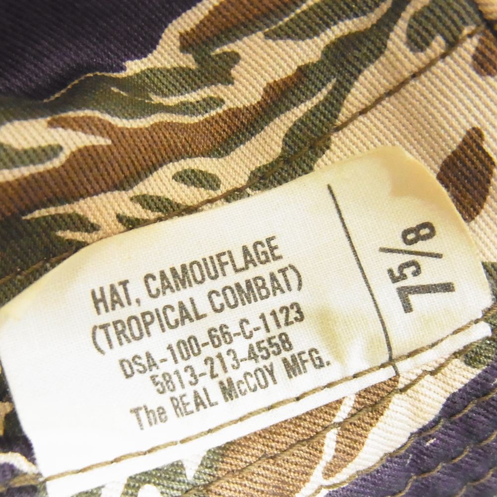 The REAL McCOY'S ザリアルマッコイズ TIGER BOONIE HAT タイガー カモ ブーニ― ミリタリー バケット ハット 帽子 マルチカラー系 7,5/8【中古】