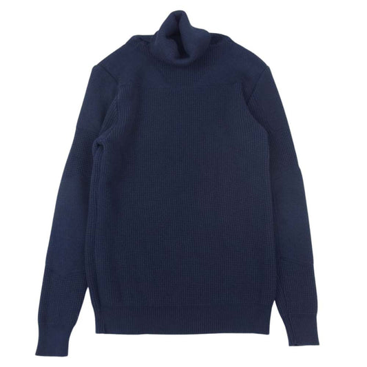 ADDICT CLOTHES アディクトクローズ PADDED WAFFLE COTTON TURTLE KNIT パデッド ワッフル コットン タートル ニット ネイビー系 36【中古】