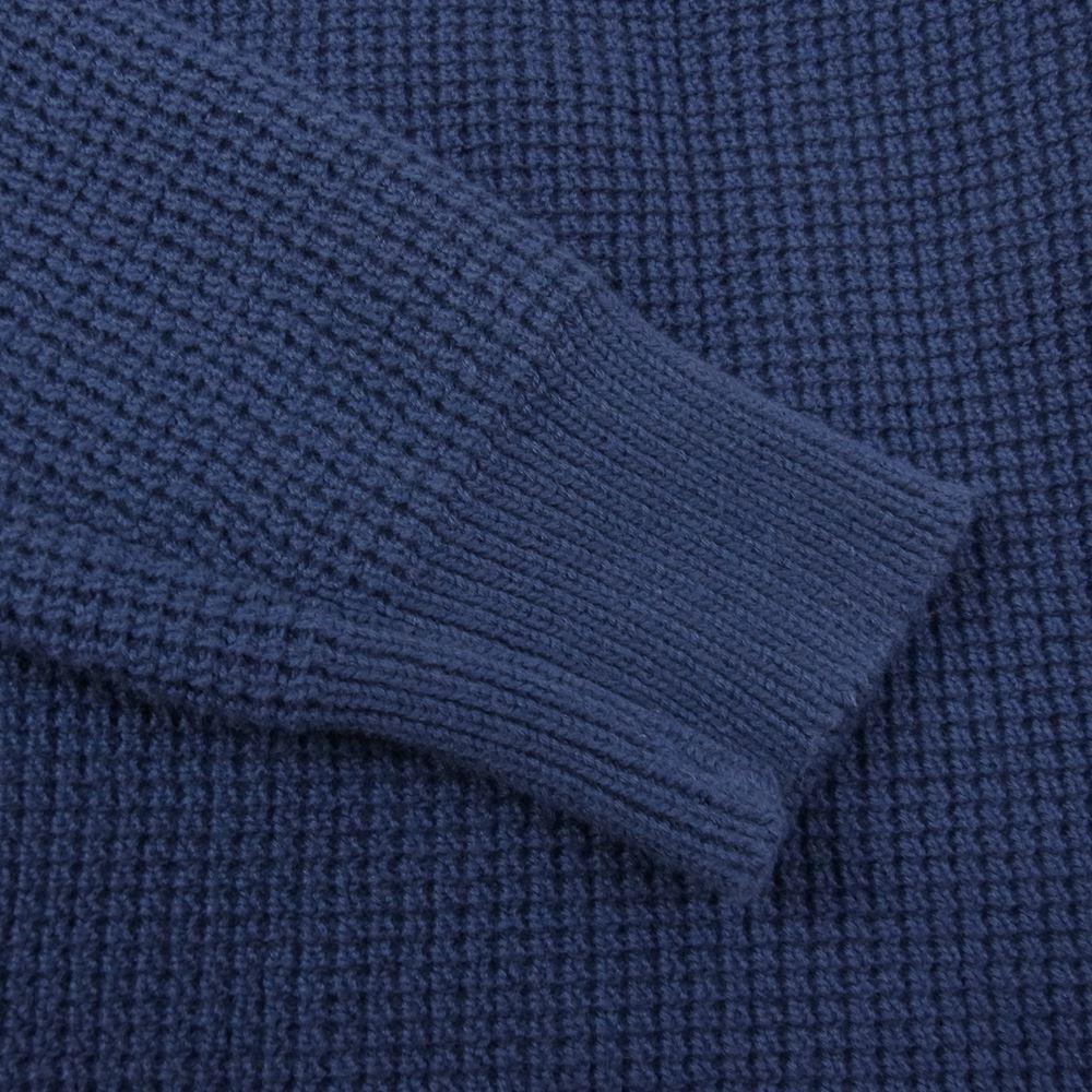 ADDICT CLOTHES アディクトクローズ PADDED WAFFLE COTTON TURTLE KNIT パデッド ワッフル コットン タートル ニット ネイビー系 36【中古】