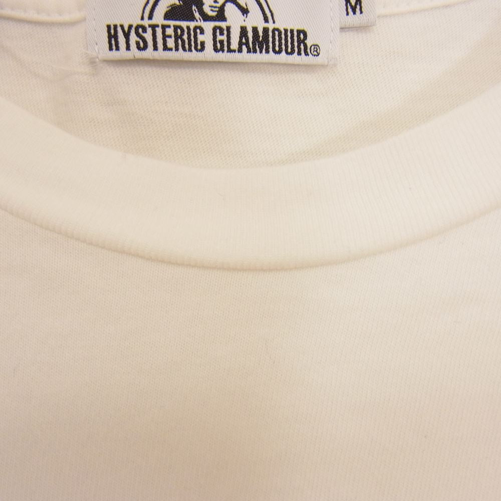 HYSTERIC GLAMOUR ヒステリックグラマー 02191CT34 HYS ATHLETIC pt Tシャツ ホワイト系 M【中古】