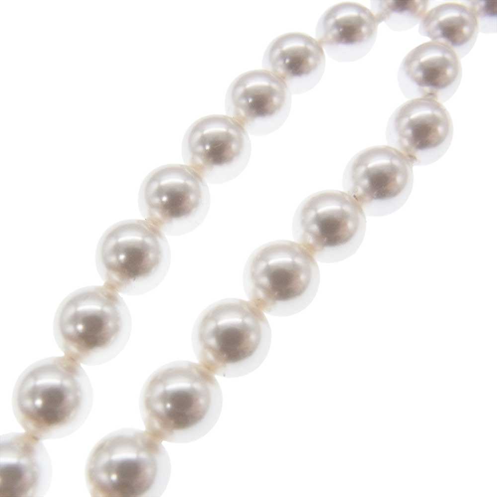 CHANEL シャネル A22K ココマーク ラインストーン フェイクパール チョーカー ネックレス ゴールド系 ホワイト系【中古】