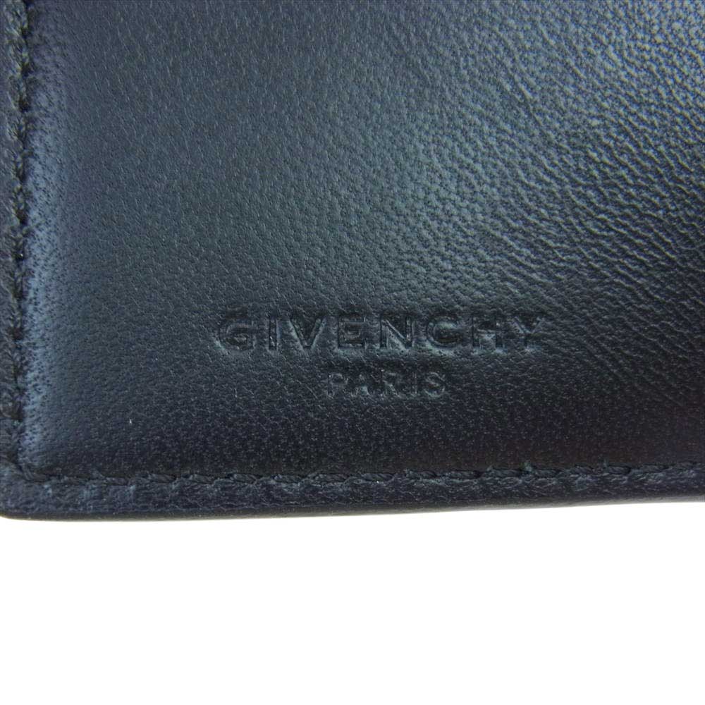 GIVENCHY ジバンシィ チェーン ロゴ プリント 三つ折り 財布 ウォレット ブラック系【中古】