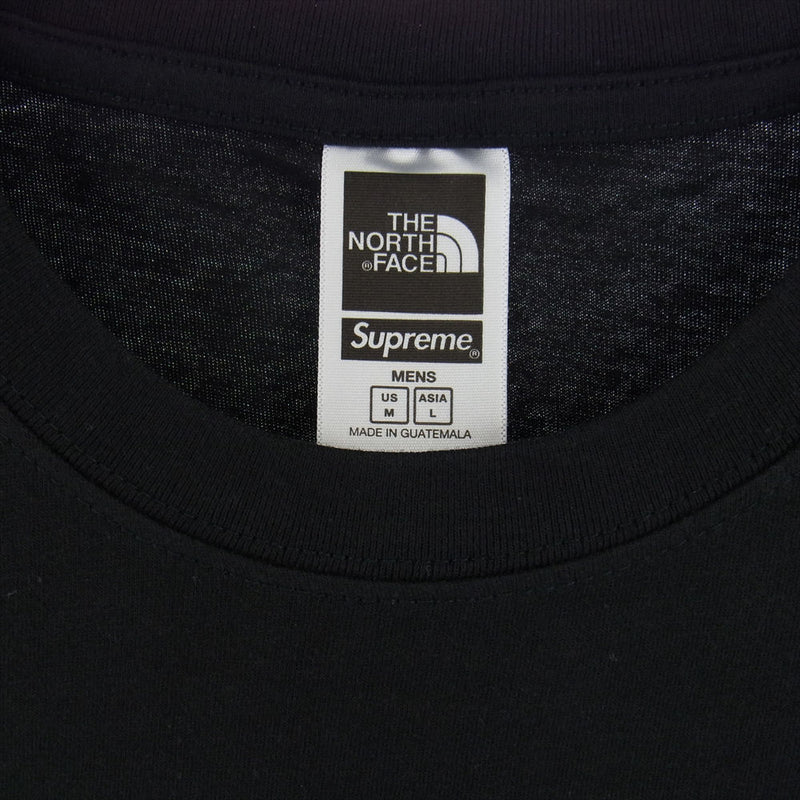 supreme シュプリーム ノースフェイス Tシャツ　M ブラック　新品