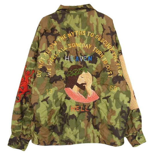 セントマイケル VIETNAM JUMPER ベトナム カモフラ ジャンパー ジャケット カーキ系 XL【中古】