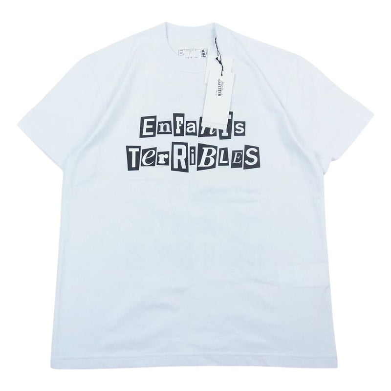 Sacai サカイ 21SS 21-0249S Jean Paul Gaultier ジャンポールゴルチエ Enfants Terribles  Print T-Shirt プリント 半袖 Tシャツ ホワイト系 1【美品】【中古】
