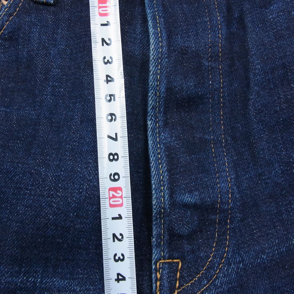 BONCOURA ボンクラ SHRINK TO FIT 5ポケット ボタンフライ シュリンク フィット デニムパンツ ジーンズ インディゴブルー系 31【中古】