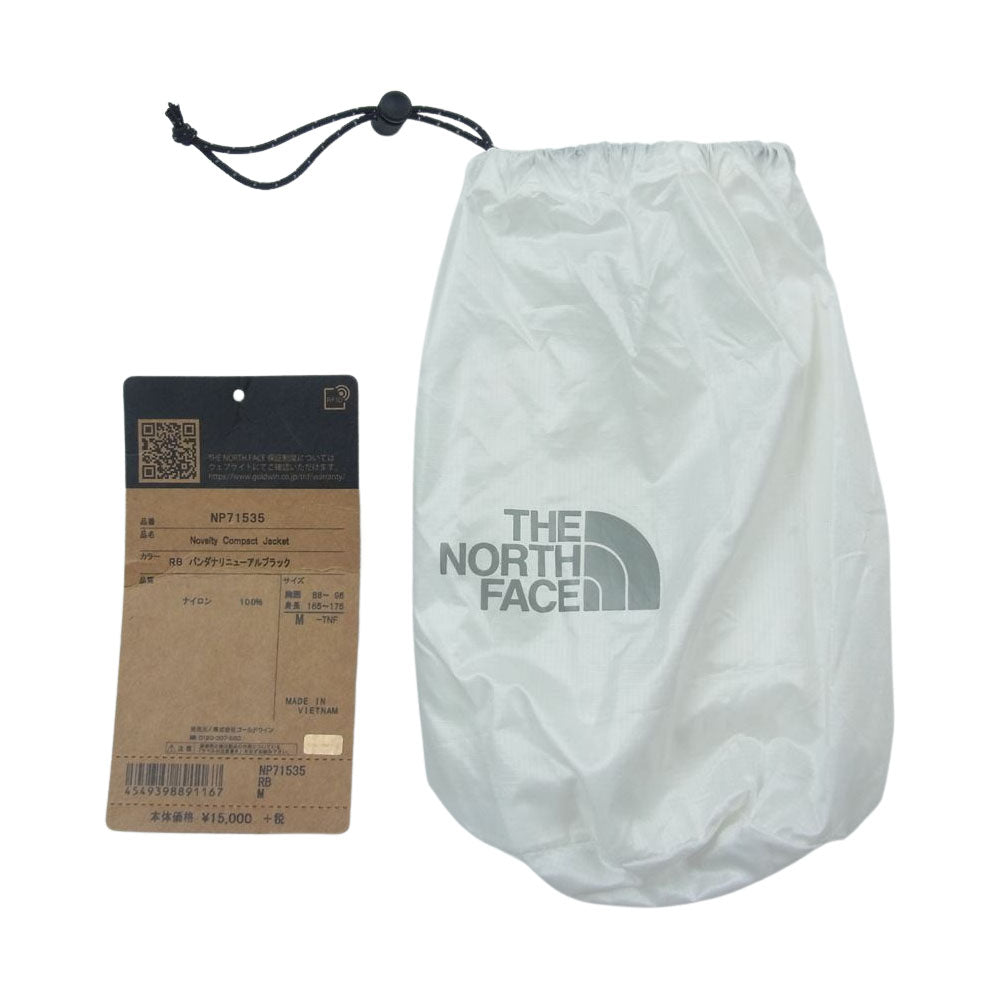 THE NORTH FACE ノースフェイス NP71535 NOVELTY COMPACT JACKET バンダナ ノベルティ コンパクト ジャケット ブラック系 M【中古】