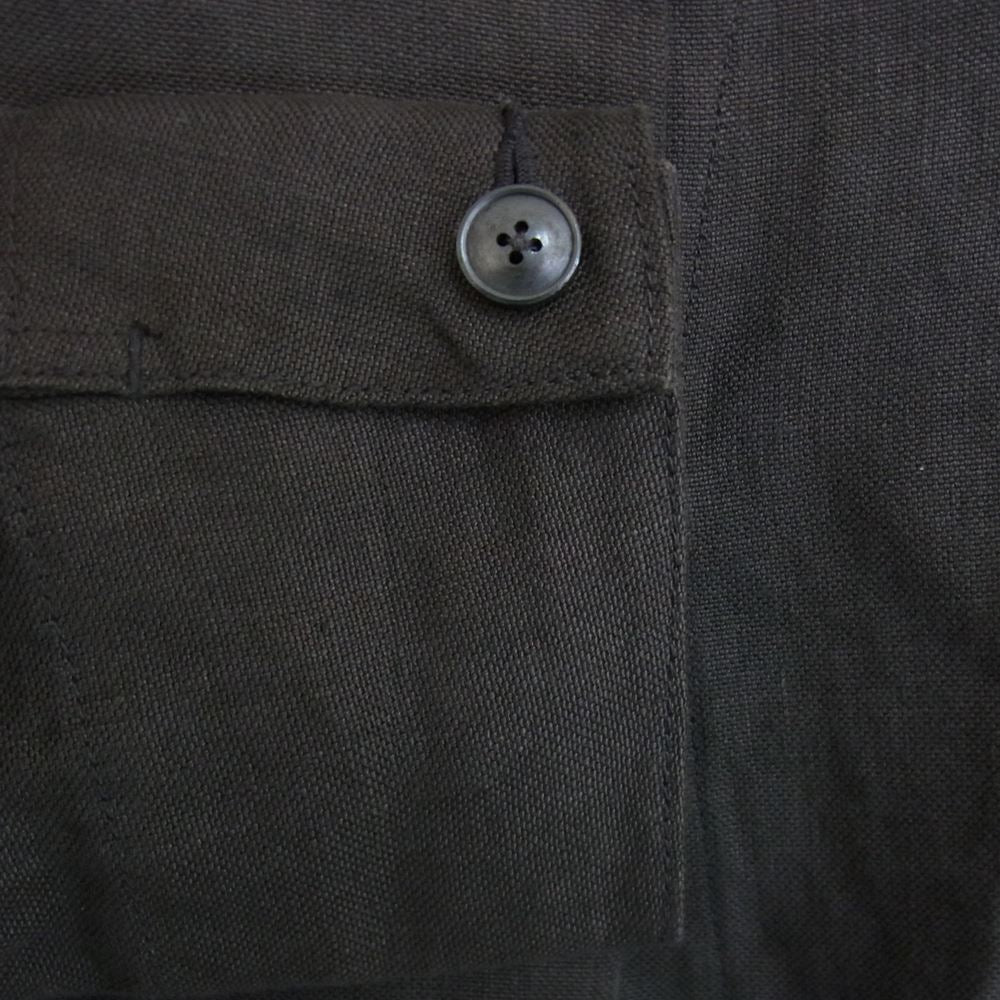 Nigel Cabourn ナイジェルケーボン 8044-08-80501 WOMANリネン ダブル ノーカラー ジャケット チャコール系 10【中古】