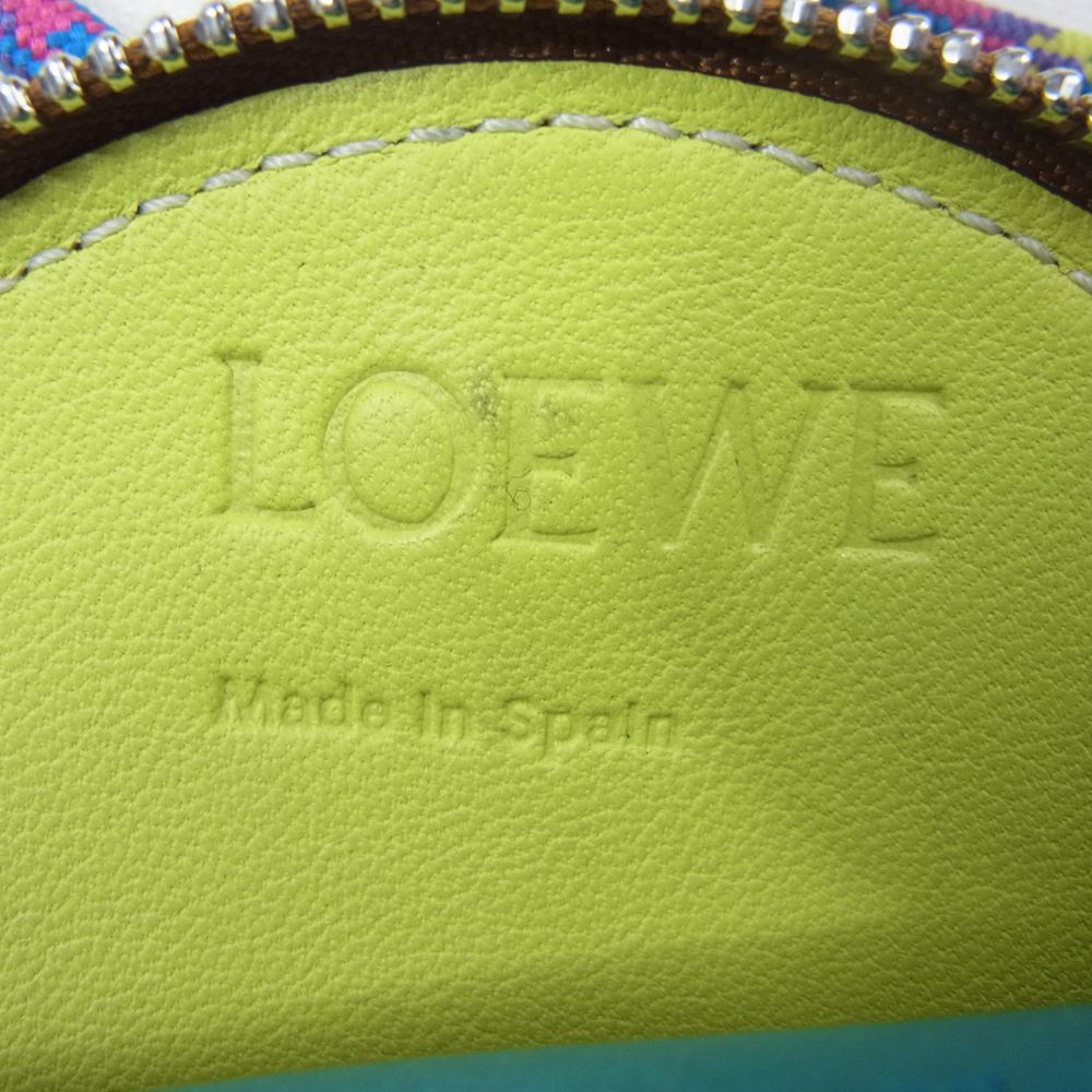 LOEWE ロエベ クッキー チャーム ジップ アラウンド ウォレット 財布 小銭入れ ブラウン系【中古】