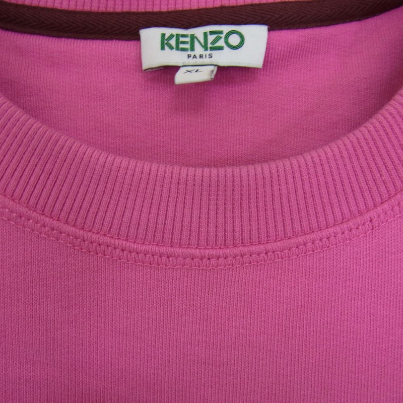 KENZO ケンゾー F662SW7054XJ Classic Tiger Sweatshirts タイガー刺繍デザイン クラシック スウェット  シャツ トレーナー ピンク系 XL【中古】