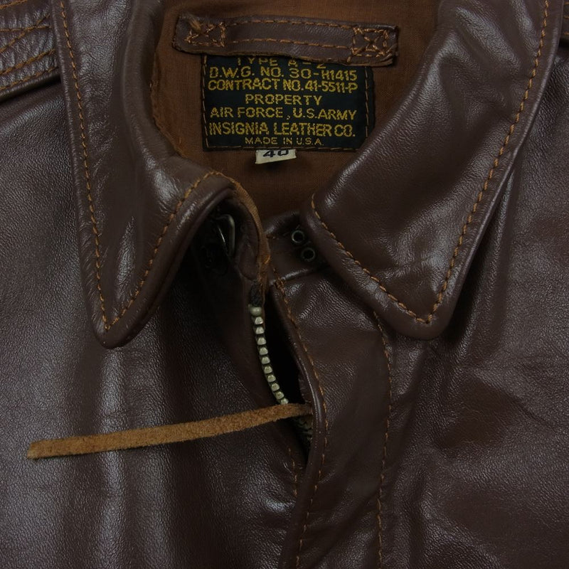 ジャケット/アウターInsignia leather A-2 フライトジャケット