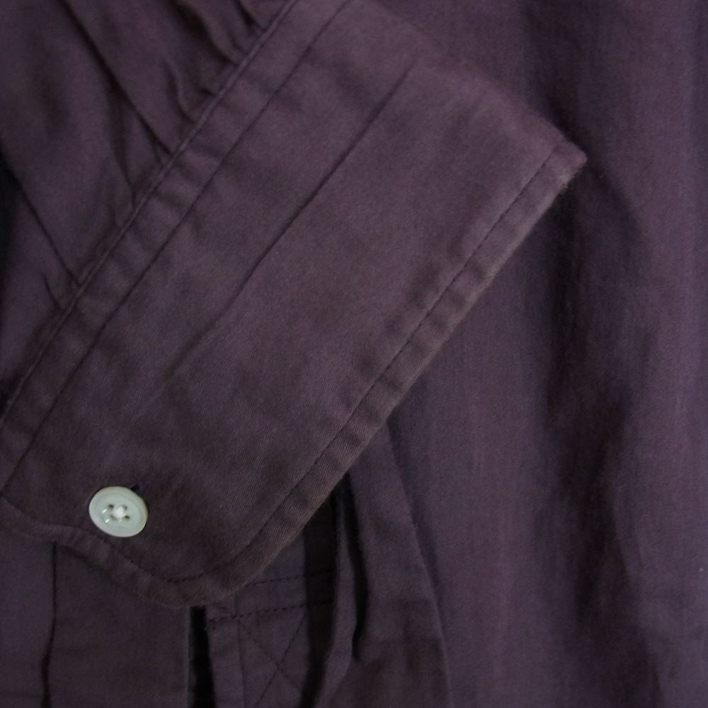 Needles ニードルス FK178 19AW Ascot Collar EDW Gather Shirt ギャザー ボウタイ 長袖 シャツ ブラウス パープル系 XS【中古】