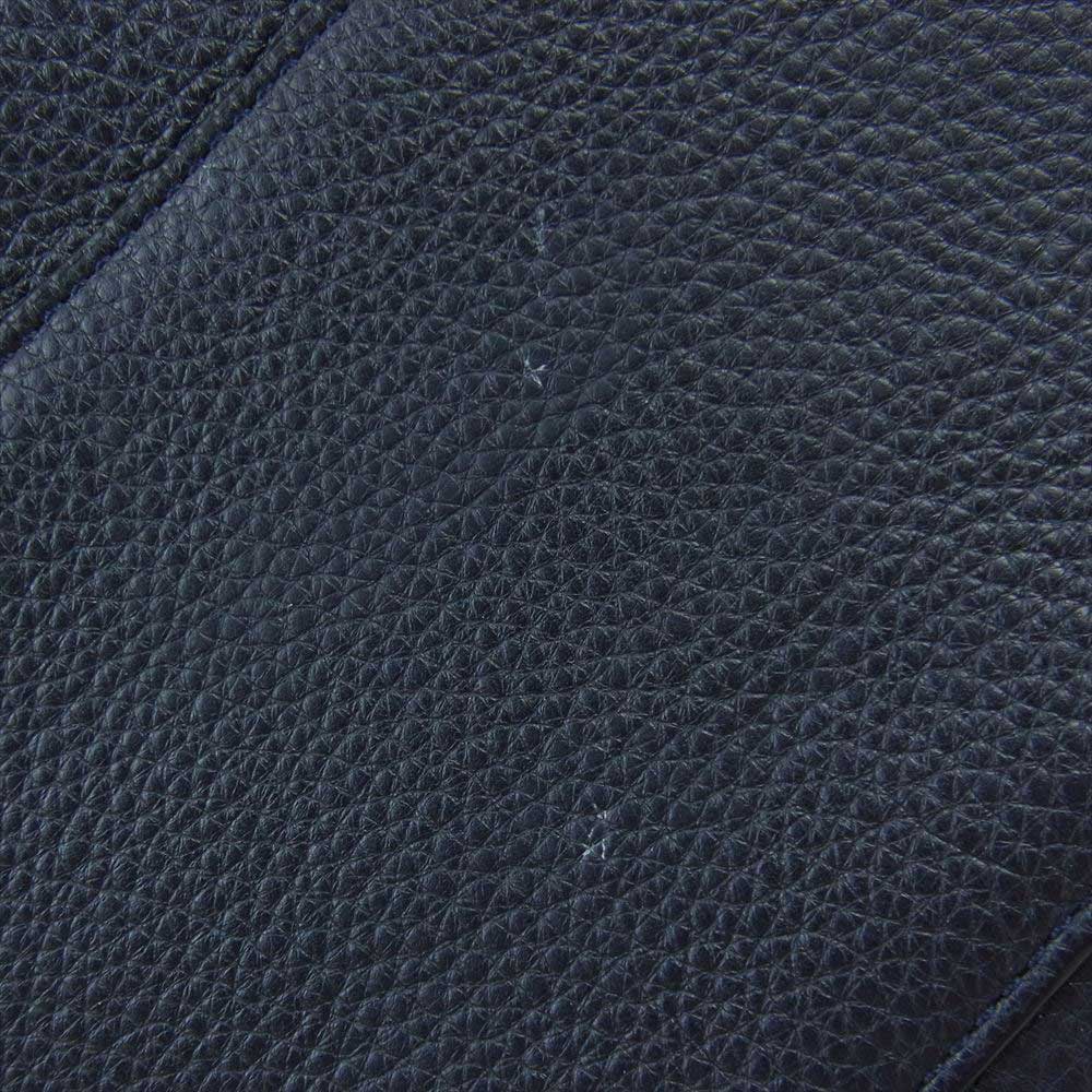 COACH コーチ F36677 ペブルドレザー ミニ ベネット サッチェル 2way ハンドバッグ ショルダーバッグ ネイビー系【中古】