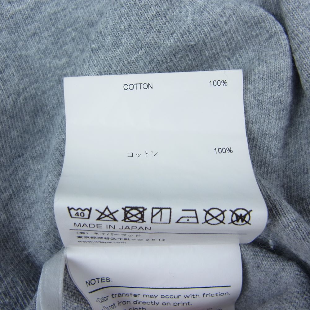WTAPS ダブルタップス 21SS 211ATDT-CSM14 ACADEMY SS LIMA プリント アカデミー 半袖 Tシャツ グレー系 3【中古】