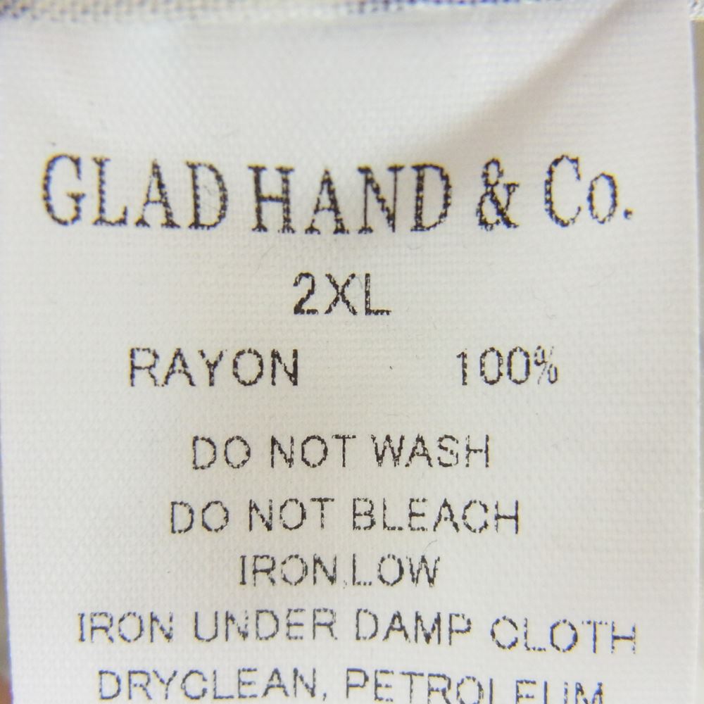 GLADHAND & Co. グラッドハンド Post Cards オープンカラー 半袖 シャツ オフホワイト系 2XL【中古】
