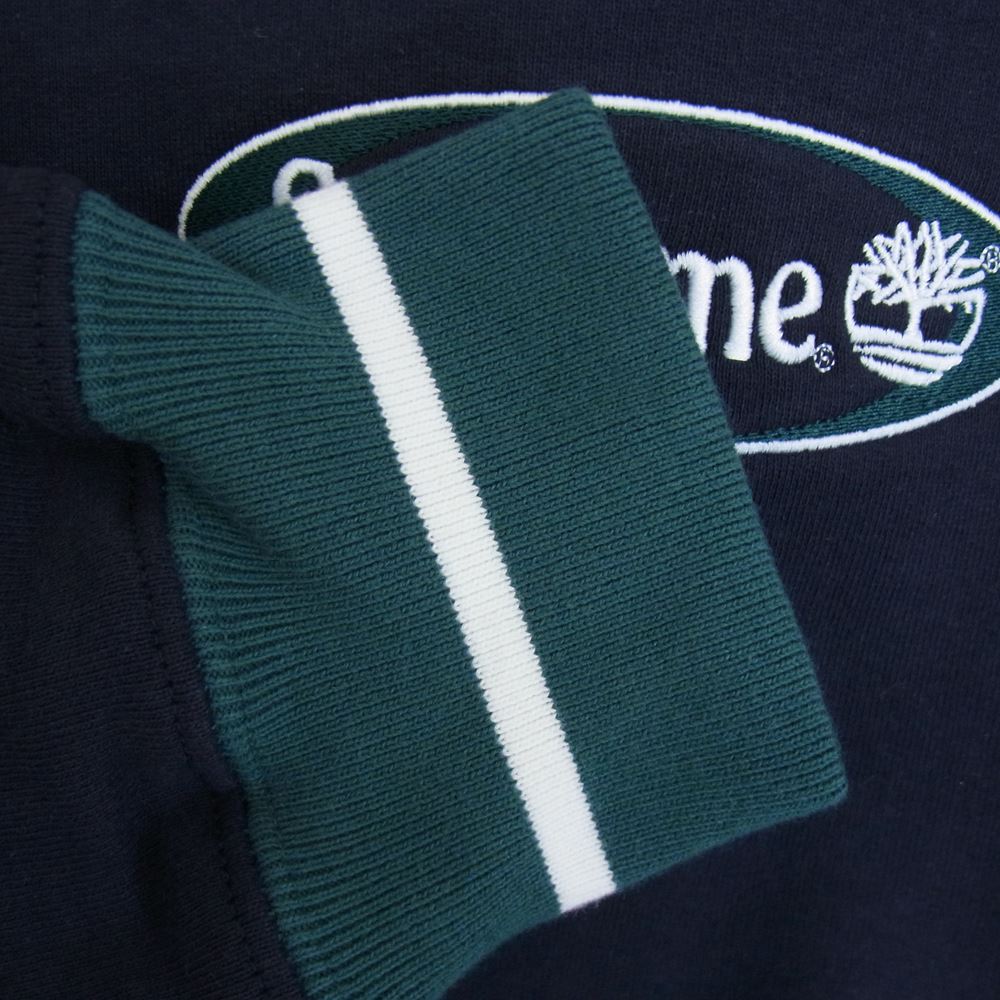 Supreme シュプリーム 21SS × Timberland ティンバーランド Crewneck クルーネック スウェット ネイビー系 M【極上美品】【中古】