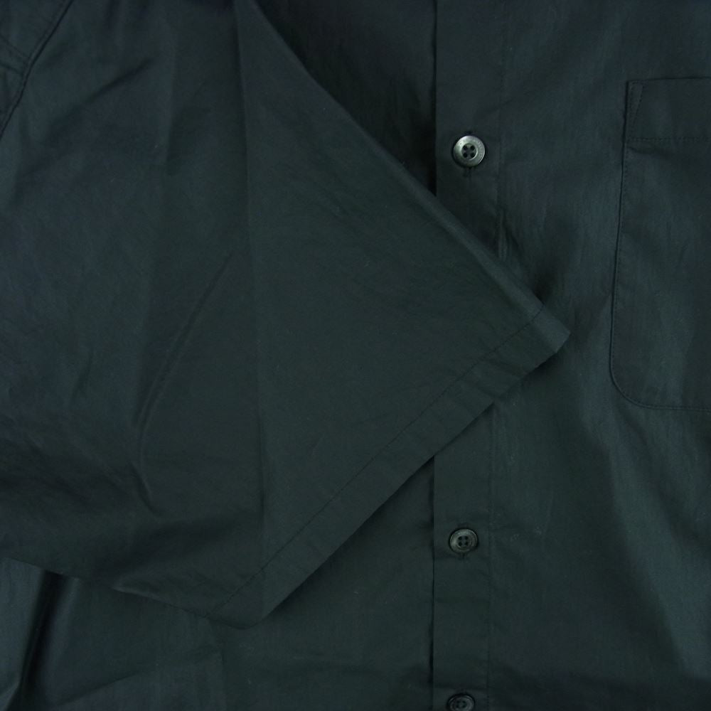 NEIGHBORHOOD ネイバーフッド 23SS 231BENH-SHM01 OVER SHIRT SS ロゴ 刺繍 オーバーサイズ 半袖 シャツ ブラック系 L【美品】【中古】