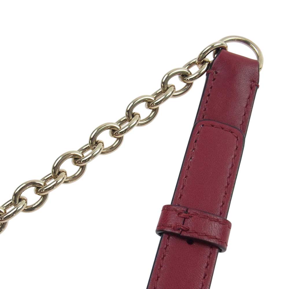 VALENTINO ヴァレンティノ キャンディスタッズ チェーン ショルダーバッグ レッド系【中古】