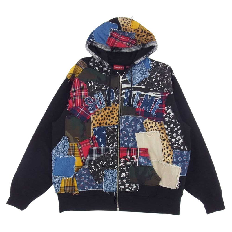 Supreme Patchwork Zip Up Hooded Ｌ　新品