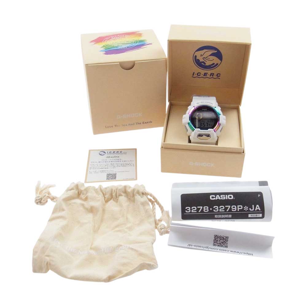 G-SHOCK ジーショック GWX-8904K-7JR アイサーチ ジャパン 2022年モデル イルクジ 電波ソーラー 腕時計 レインボー ホワイト ホワイト系【新古品】【未使用】【中古】