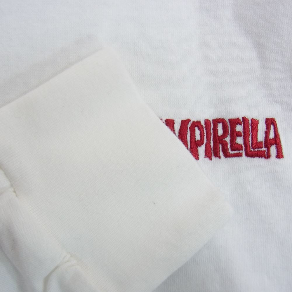 HYSTERIC GLAMOUR ヒステリックグラマー 22AW 02223CL19 VAMPIRELLA ヴァンピレラ クルーネック 長袖 Tシャツ カットソー ホワイト系 S【新古品】【未使用】【中古】