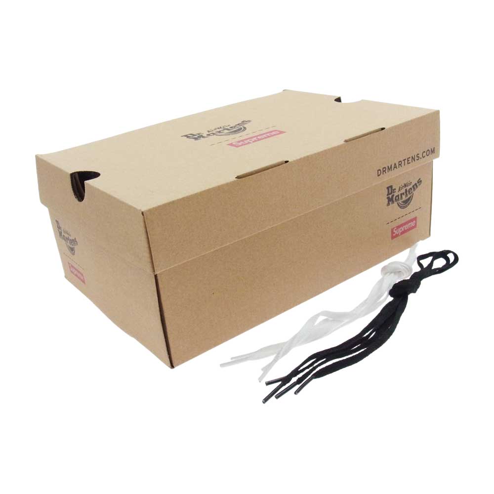 Supreme シュプリーム 22SS 27952001 × Dr. Martens 3-Eye Spiderweb ドクターマーチン スパイダーウェブ 3 アイ シューズ ブラック系 UK6【中古】