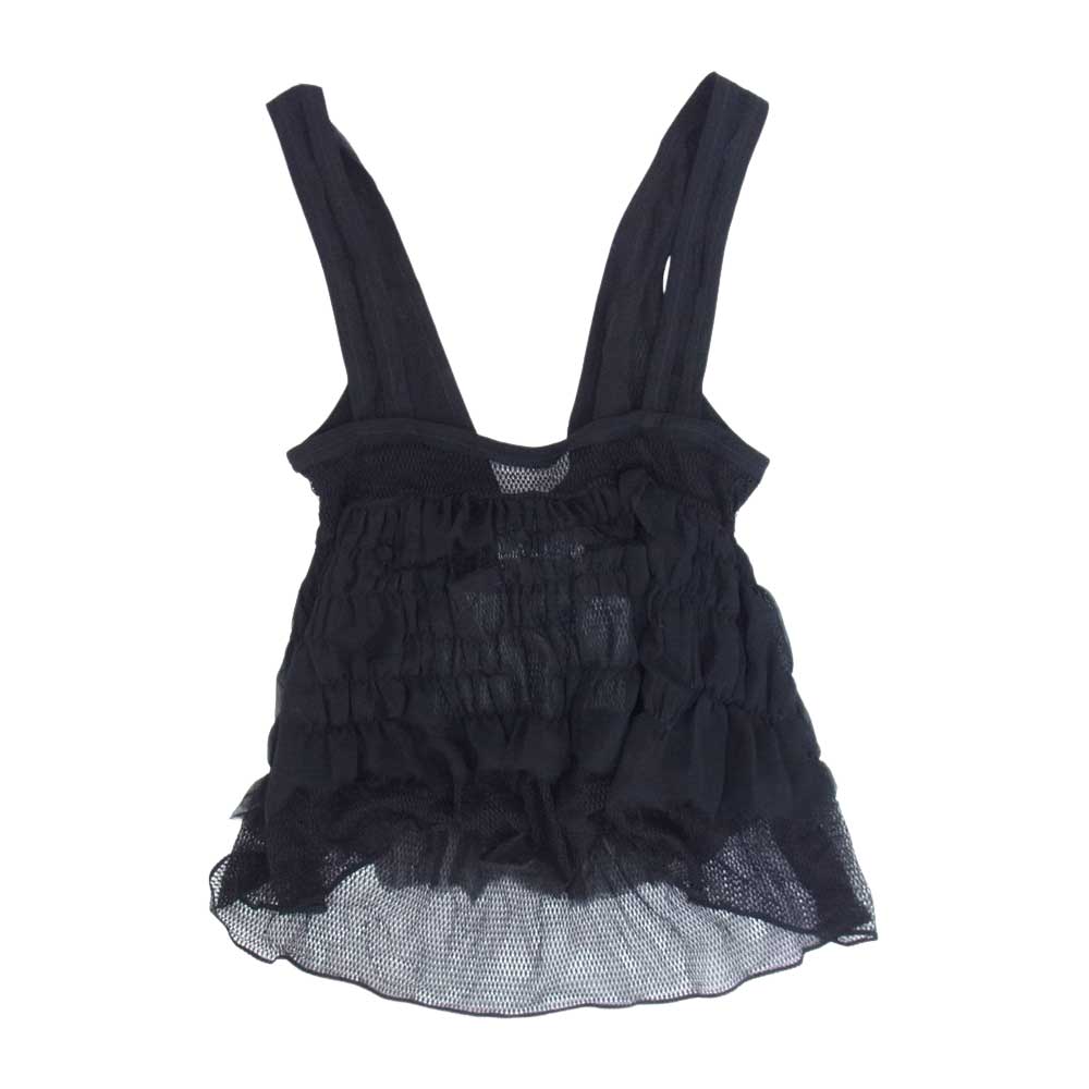 MAISON MARGIELA メゾンマルジェラ S31NC0495 1 Black Sleeveless Blouse Top ノースリーブ ブラウス ブラック系 40【極上美品】【中古】