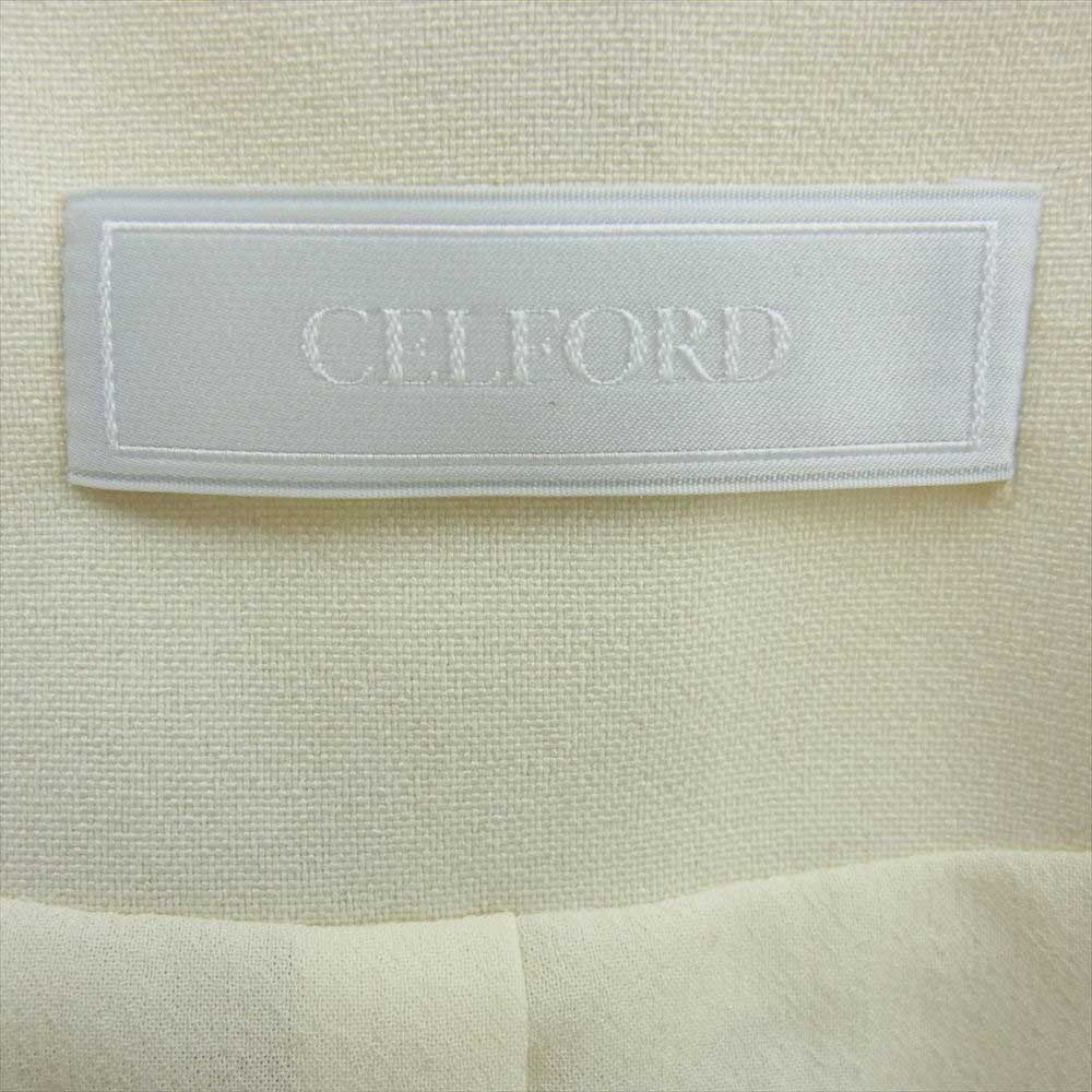 セルフォード 22AW CWF0224014 ノースリーブ ペプラム セットアップ オフホワイト系 38【極上美品】【中古】