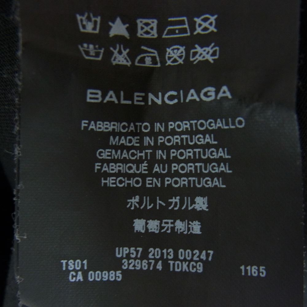BALENCIAGA バレンシアガ 329674 TDKC9 FALL-WINTER 2013-2014 プリント ノースリーブ Tシャツ ブラック系 S【中古】