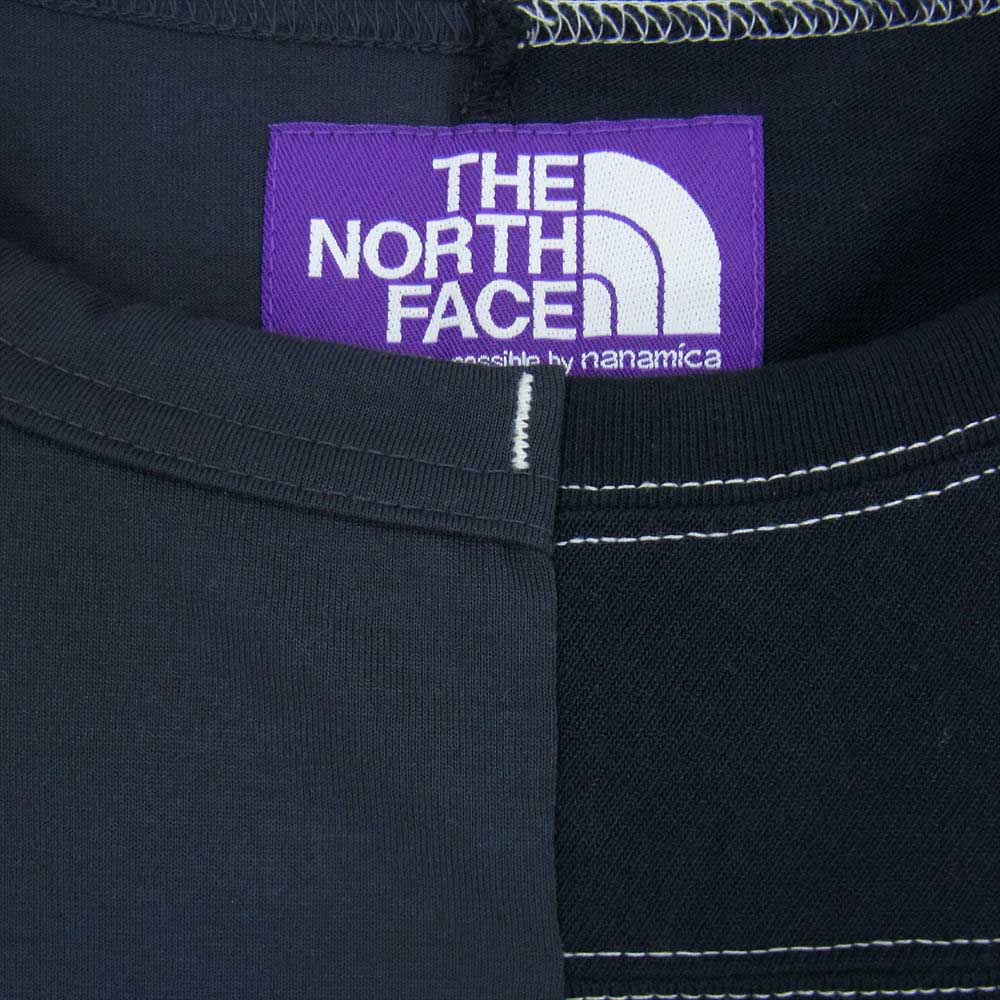 THE NORTH FACE ノースフェイス 	NT3009N PURPLE LABEL Crazy H/S Logo Tee クレイジー H/ S ロゴ TEE ブラック系 M【極上美品】【中古】