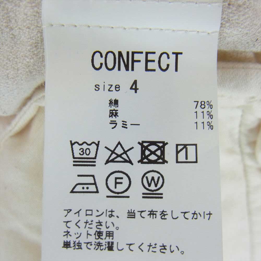 コンフェクト 02221-0036 袖切り替え バンドカラー プルオーバー シャツ オフホワイト系 4【中古】