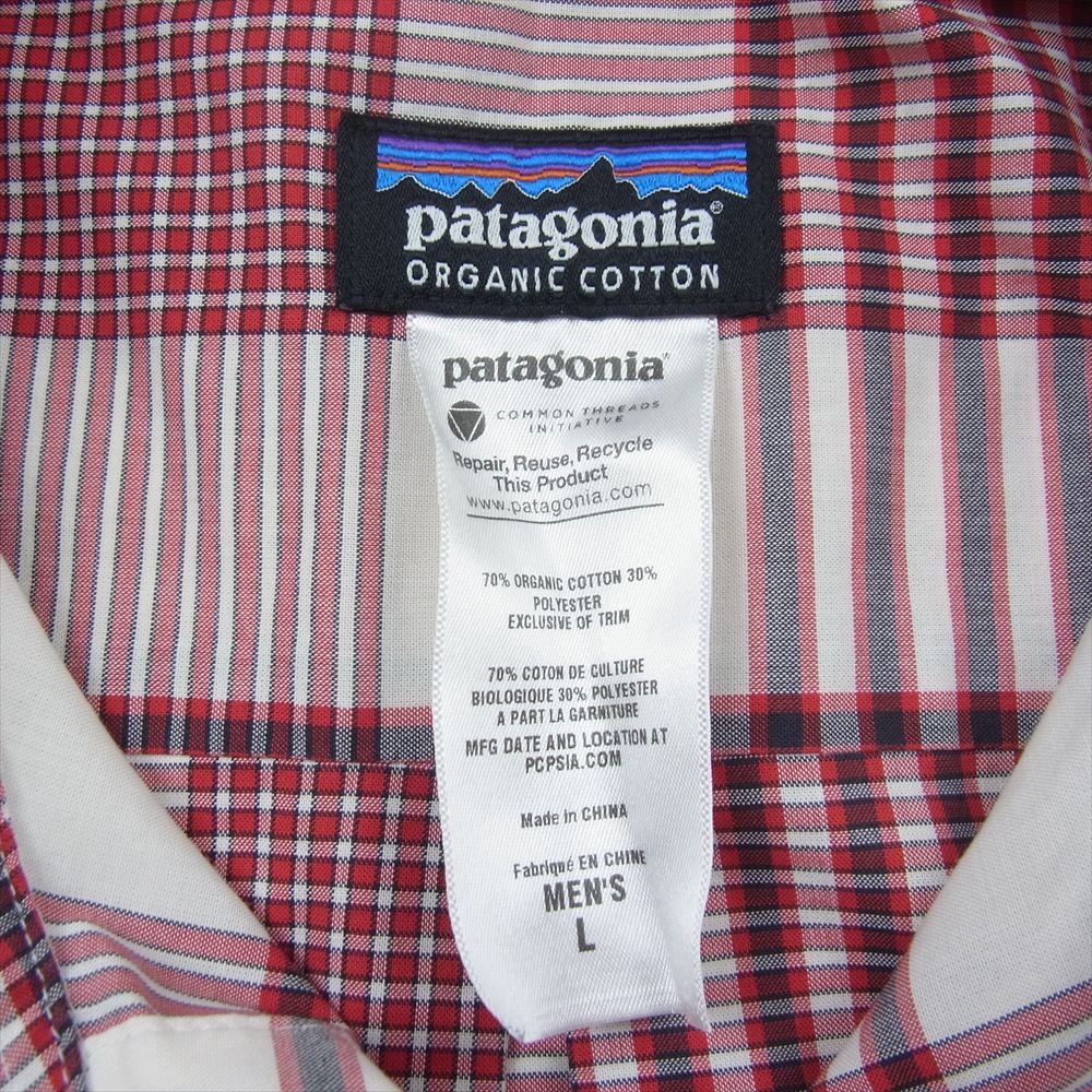 patagonia パタゴニア 12SS 52690 12年製 Go To Shirt ゴー トゥ シャツ オーガニックコットン チェック シャツ レッド系 L【中古】