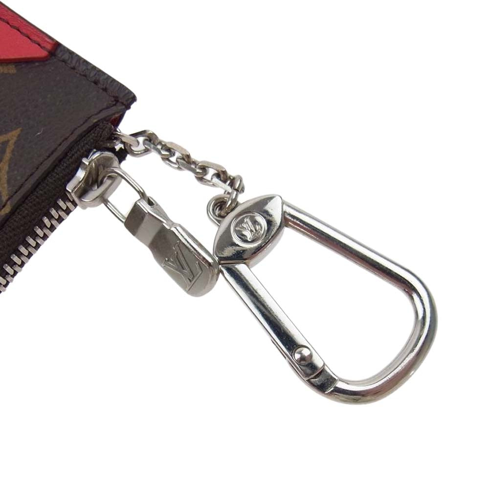 LOUIS VUITTON ルイ・ヴィトン M60213 ポシェット クレ トライバルマスク モノグラム コインケース ブラウン系 レッド系【中古】