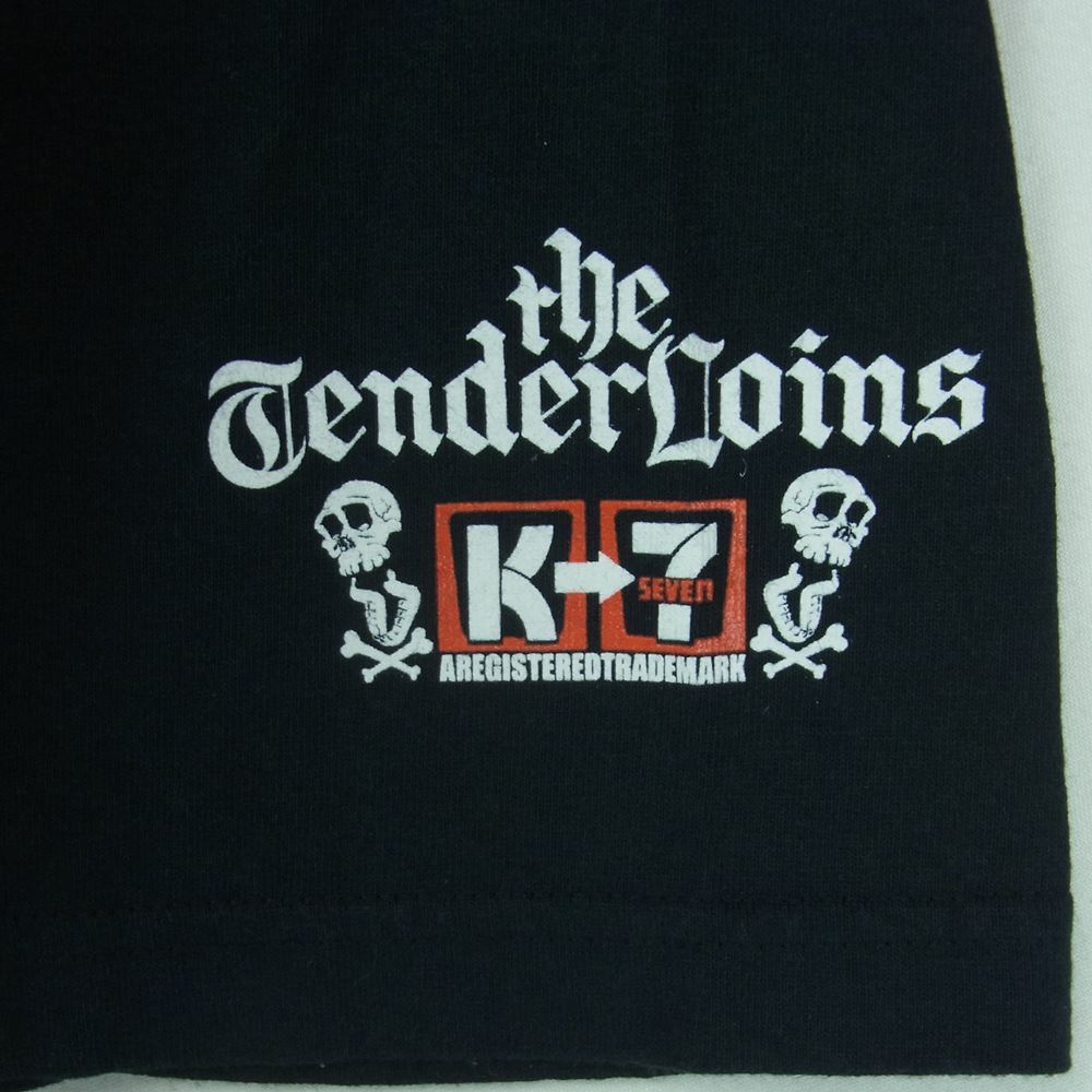 TENDERLOIN テンダーロイン K SEVEN headz 半袖 Tシャツ コットン 日本製 ブラック系 L【中古】