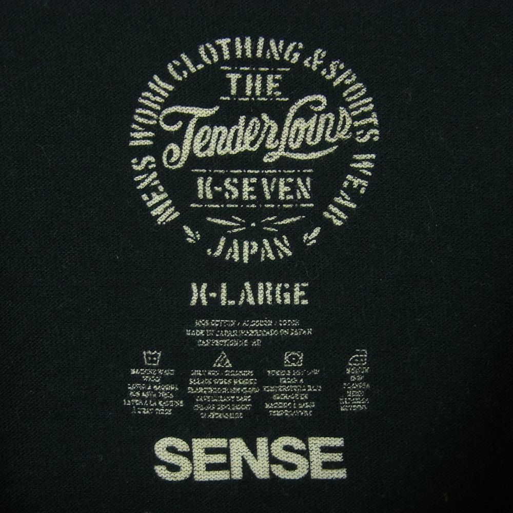 TENDERLOIN テンダーロイン T-TEE ロゴプリント 半袖 Tシャツ コットン 日本製 ブラック系 XL【中古】