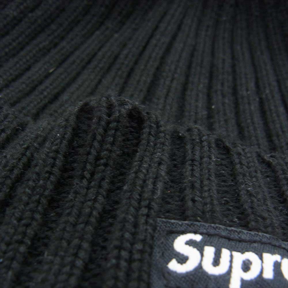 Supreme シュプリーム 22SS Overdyed Ribbed Beanie スモールボックスロゴ ビーニー コットン ニット キャップ ブラック系【中古】