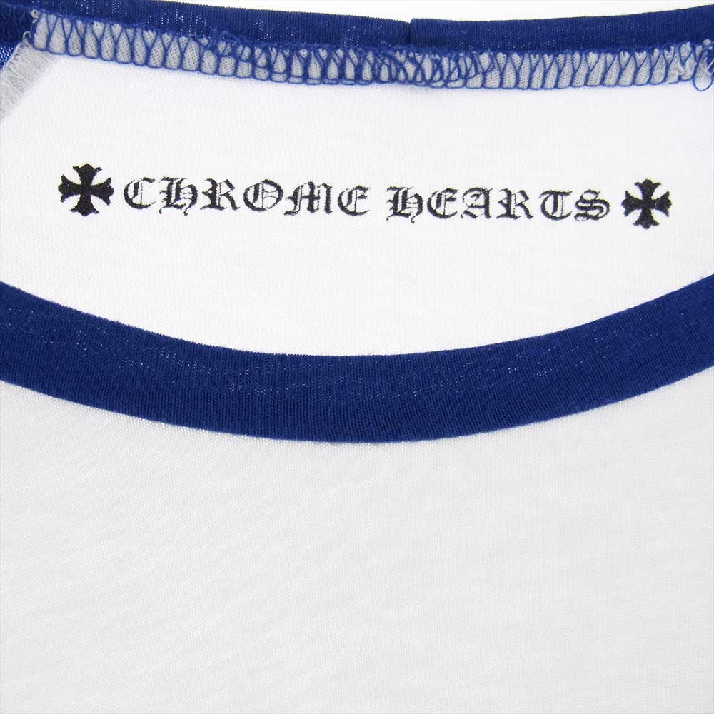 CHROME HEARTS クロムハーツ（原本無） スタープリント 7分丈 ラグラン カットソー ホワイト系 ブルー系 M【中古】