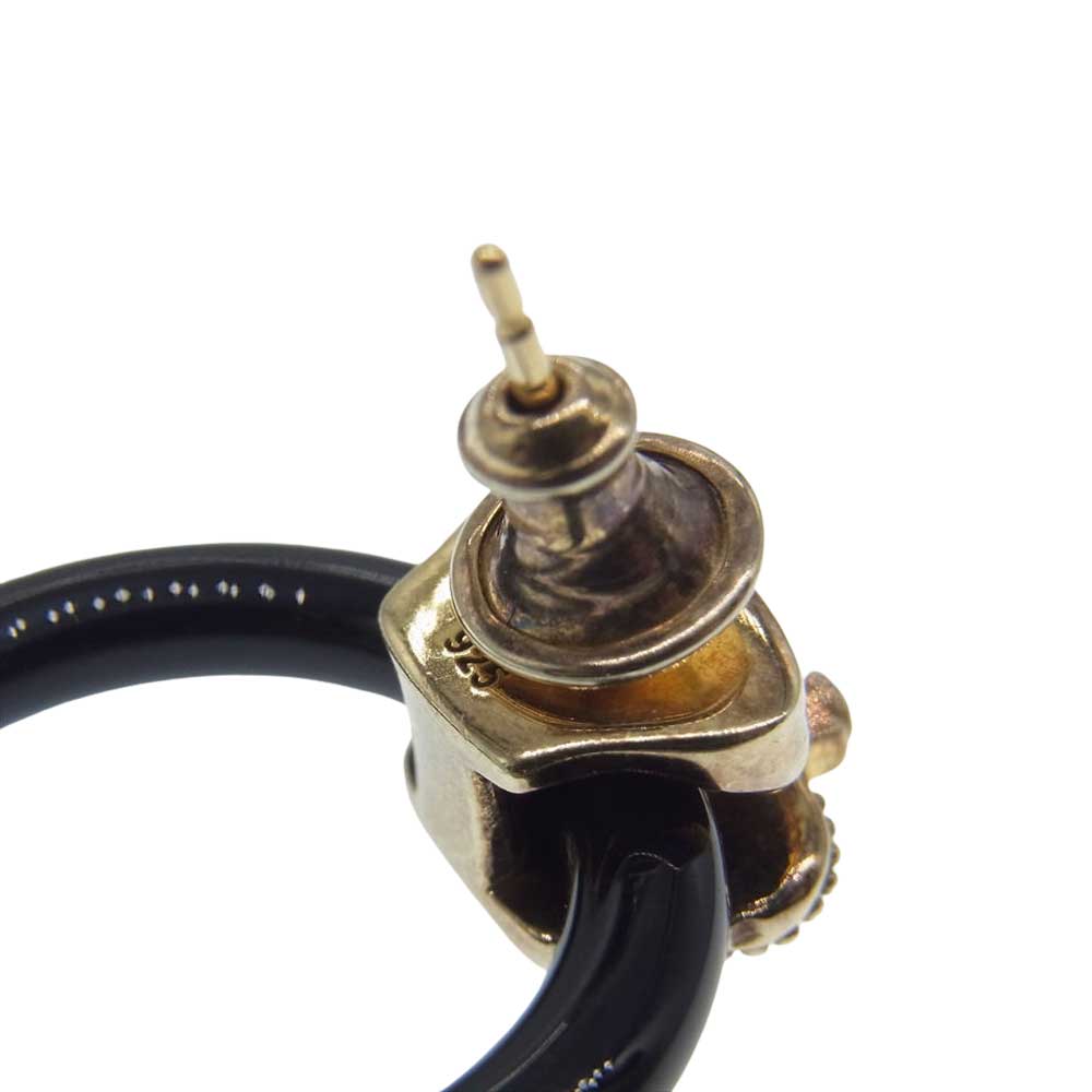 Justin Davis ジャスティンデイビス SEJ875 2 CAPTIVE SOUL ONYX オニキス フープ クラウン ピアス 片耳 ブラック系 ゴールド系【中古】